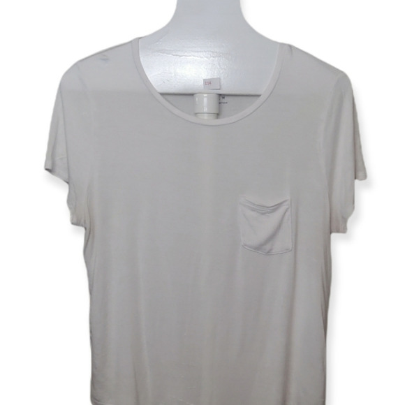 .Aeropostale Seriously Soft Perfect Crew Pocket Tee Size XL White - Picture 2 of 5